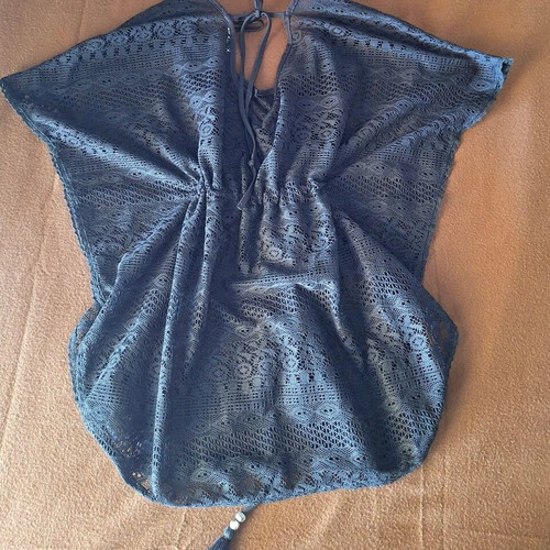 Black lace blouse, size Medium