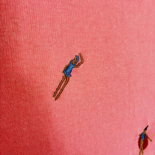 Next Pink Embroidered Swimmer Knit Top XS