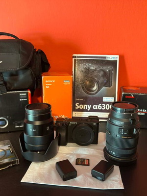 Sony A6300 camera kit with Sony 18-105 G and Sigma 17-50 F2.8 lenses