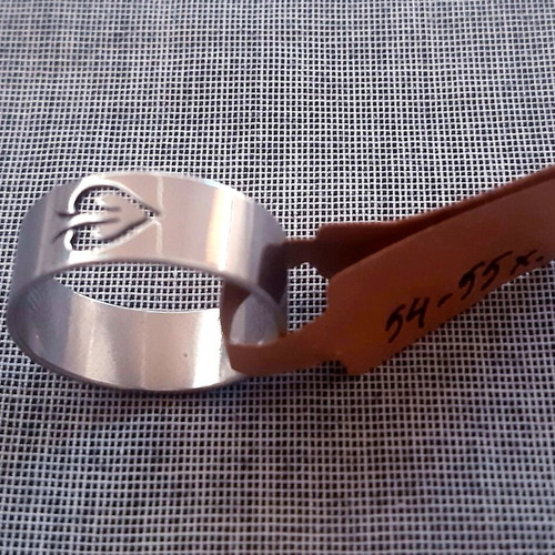 Pik Ring Stainless Steel Silver Color New Size 54-55 mm