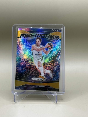 Facundo Campazzo Prizm EuroLeague 2024-25 Fireworks Gold Card Like New