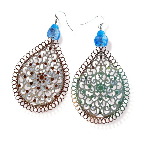 Earrings with nephrite silver, length 8 cm, new