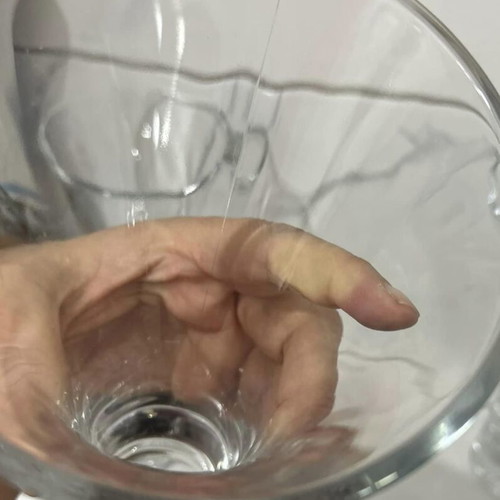 Glass vase new, Germany, 20 cm height