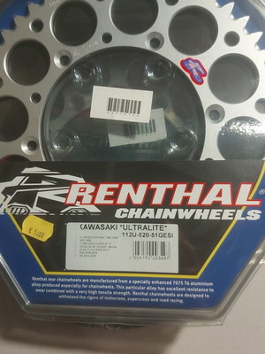 Aluminum wheel sprocket 51 teeth Kawasaki new