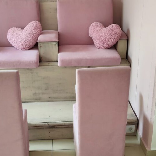 Manicure and pedicure salon furniture set used