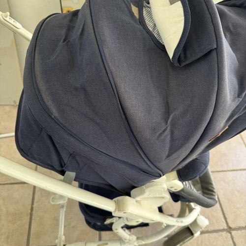 Baby stroller used with minor wear and removable basket