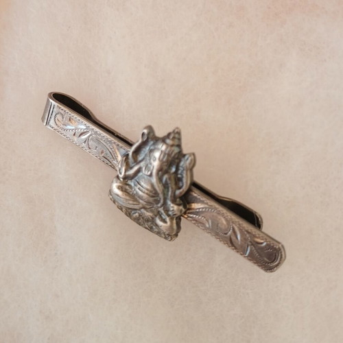 Silver tie or scarf clip, like new, collectible, Ganesa charm
