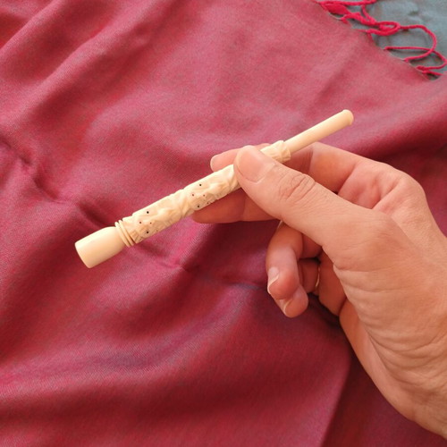 Carved Smoking Pipe from Bone 19th Century like new