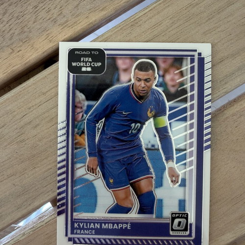 Kylian Mbappe Road to World Cup cards lot like new, 2 base 1 optic