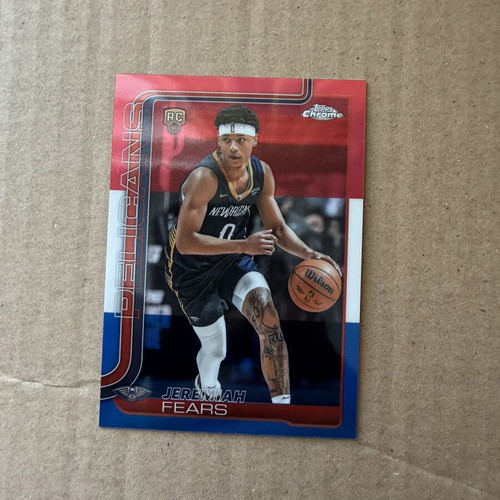 Topps Chrome Rookie Jeremiah Fears Red, White & Blue Refractor κάρτα σαν καινούργιο