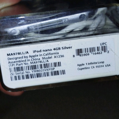 Apple iPod nano 3rd Generation 4GB μεταχειρισμένο, ασημί MA978LL/A A1236