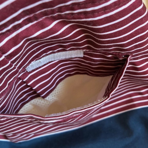 Hollister Board Shorts Size 28 XS Dark Blue Burgundy Striped Swim Trunks