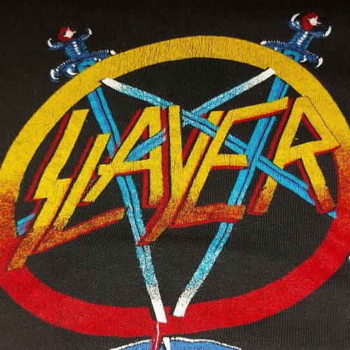 SLAYER - T-SHIRT - VERY RARE - THRASH METAL - 1980 - VINTAGE - RARE - COLLECTIBLE - MEDIUM