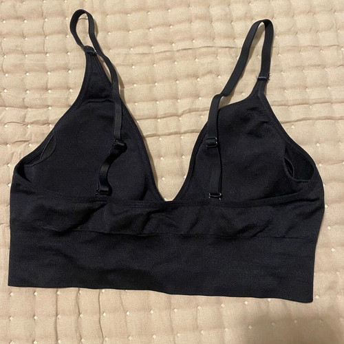 Black Seamless Bralette with Adjustable Straps like new