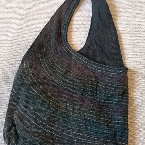 Hobo shoulder bag like new, 100% cotton, black