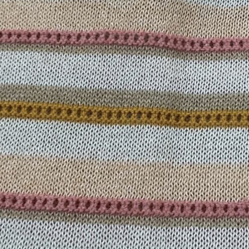 Sézane knit tank top like new, cream with yellow pink khaki stripes