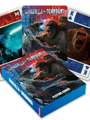 Godzilla vs. Kong playing cards new from Aquarius