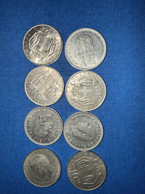 10 Drachma coins used, pack of 8