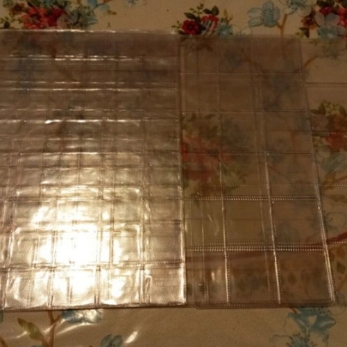 Coin holder pages used, 8 sheets A4 size