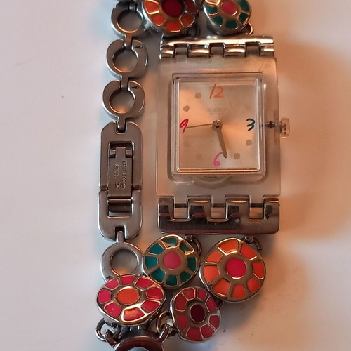 Ρολόι χειρός γυναικείο Swatch μεταχειρισμένο, θέλει επισκευή μηχανισμού