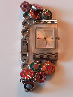Ρολόι χειρός γυναικείο Swatch μεταχειρισμένο, θέλει επισκευή μηχανισμού