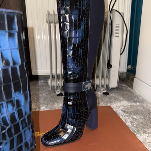 Baldinini boots new, dark blue with silver details, size 37