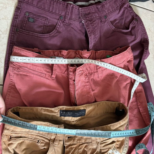 Pants pack of 7 used, chinos and skinny fit, multicolor