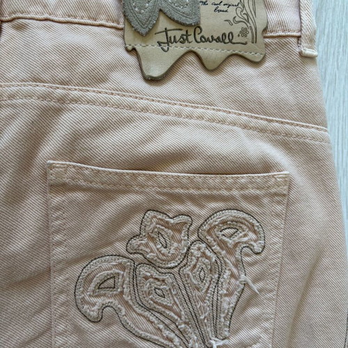 Just Cavalli Womens Vintage Paisley Floral Applique Jeans XS