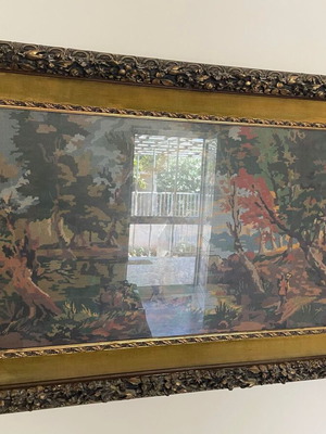 Κάδρο κεντητό στο χέρι με κορνίζα, σαν καινούργιο