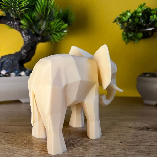 Handmade 3D Printed Low Poly Elephant Minimal Decorative 10x9cm new