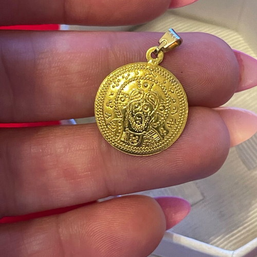 Constantinato pendant used, 14k 585 gold