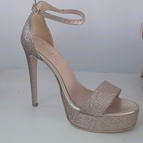 Ellen high-heeled sandals size 41 like new, gold