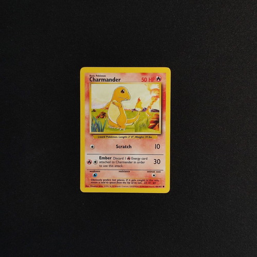 Pokemon TCG Charmander Base Set card used
