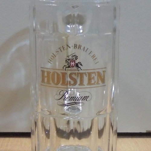 Holsten beer two used promotional glass mugs 0.25l