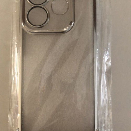 Redmi Note 14 5G Phone Case new, transparent with silver details