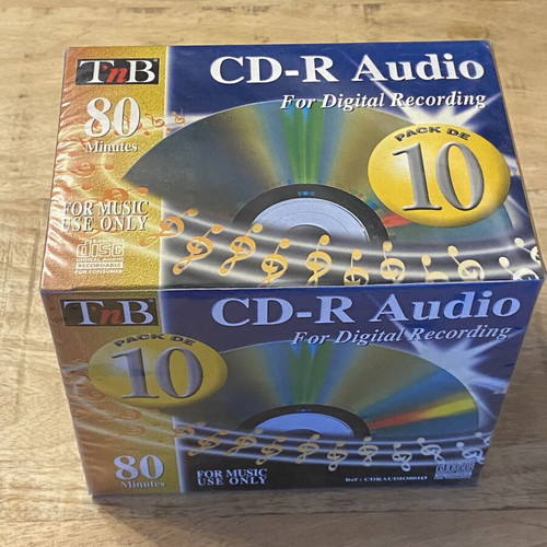 T'nB CD-R Audio pack of 10 sealed, 80 min capacity