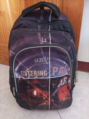 Σχολική τσάντα Polo με σχέδιο μετρό