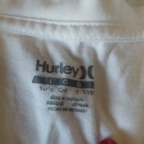 Hurley T Shirt Size 12-13 Like New, White