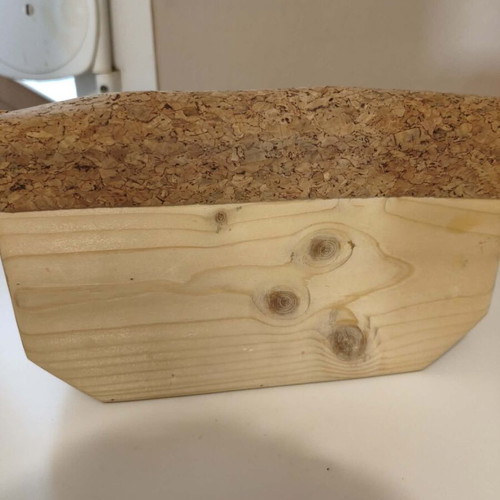 Women's handbag wood, cork and leatherette, like new