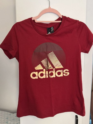 Adidas short-sleeve shirt red, like new, size S