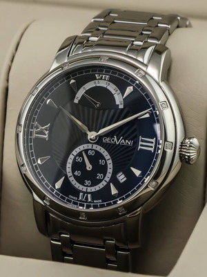 Geovani Swiss Automatic Diamond Watch GORA595-SS-D-3 new men's