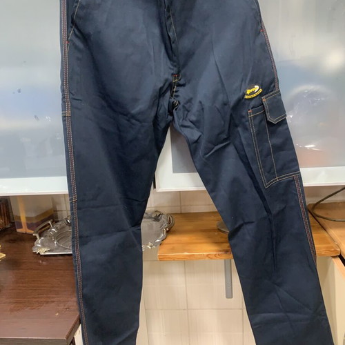 B-Wolf Safety Work Pants, Dark Blue, Size L, 100% Cotton, New