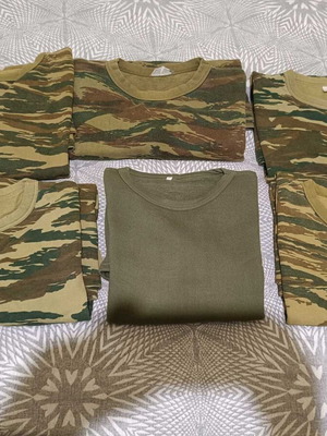 Camouflage shirts used, size M, set of 6 pieces