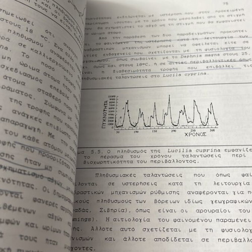Population Ecology academic book used, Greek language