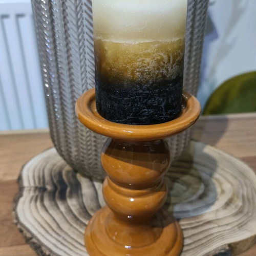 Brown candlestick height 17cm like new