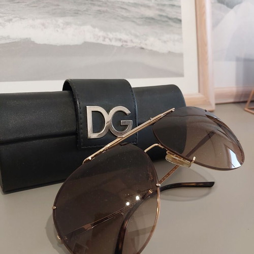 Dolce & Gabbana DG2075 sunglasses like new, brown and gold