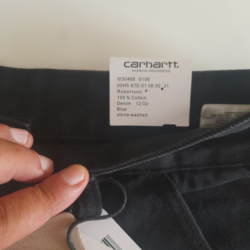 Carhartt Wip short canvas work in progress, black, size L