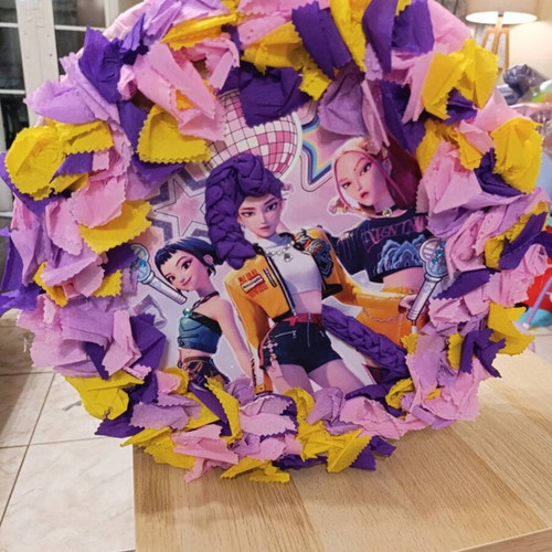Huntrix Demon Hunters Pinata filled with Haribo candies
