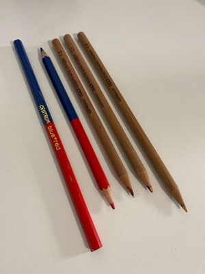 Colored pencils used, pack of 5