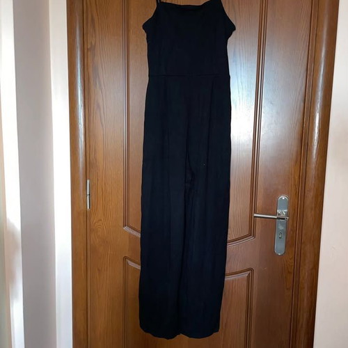 Romper black long used, medium size with adjustable straps